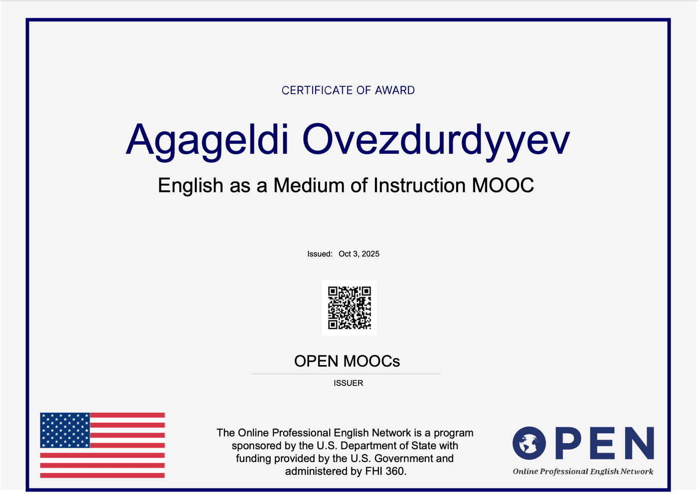 English as a Medium of Instruction